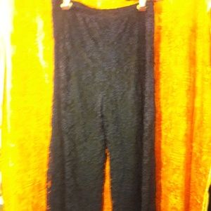 Blue lace palazzo pants